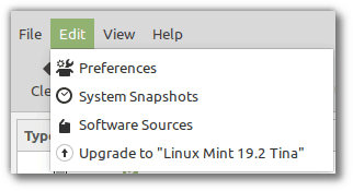 Screenshot that shows how to upgrade Linux Mint 19.1 Tessa to Linux Mint 19.2 Tina