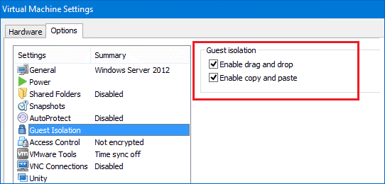 transfer files between vm and host